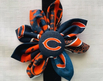 Chicago Bears Dog Flower; Self-Fastening