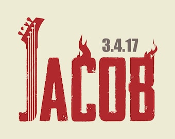 Aanpasbare | Rocker thema | Bar/Bat Mitzvah Logo