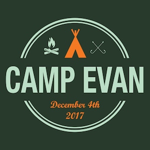 Customizable | Camping Theme | Bar/Bat Mitzvah Logo