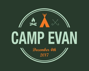 Aanpasbare | Camping thema | Bar/Bat Mitzvah Logo