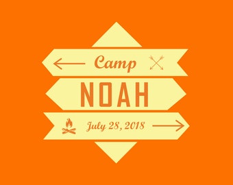 Aanpasbare | Camping thema | Bar/Bat Mitzvah Logo