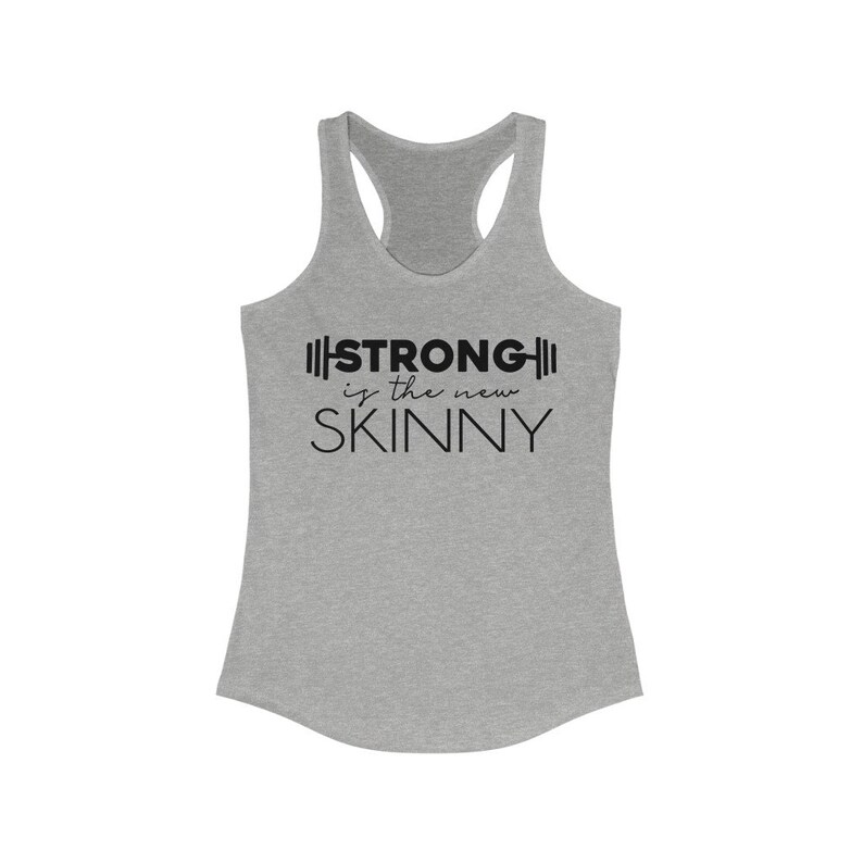Strong is the New Skinny Tank Strength Workout Shirt Cute - Etsy