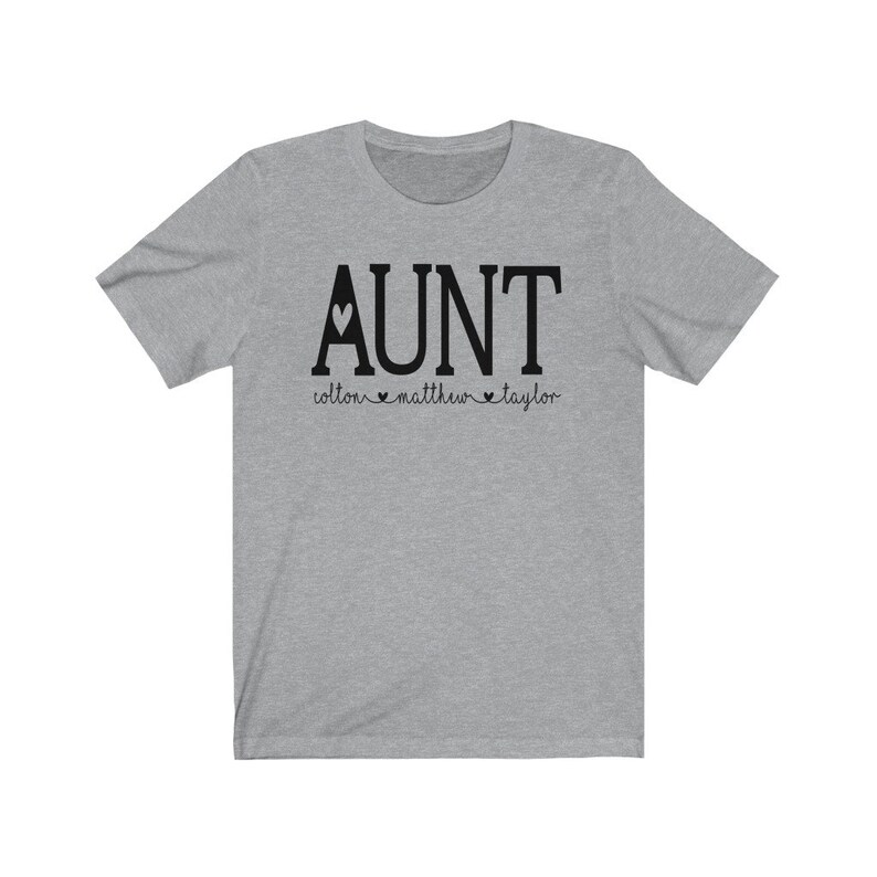 Aunt Shirt With Kids Names Custom Aunt Shirt Gift for Aunt - Etsy