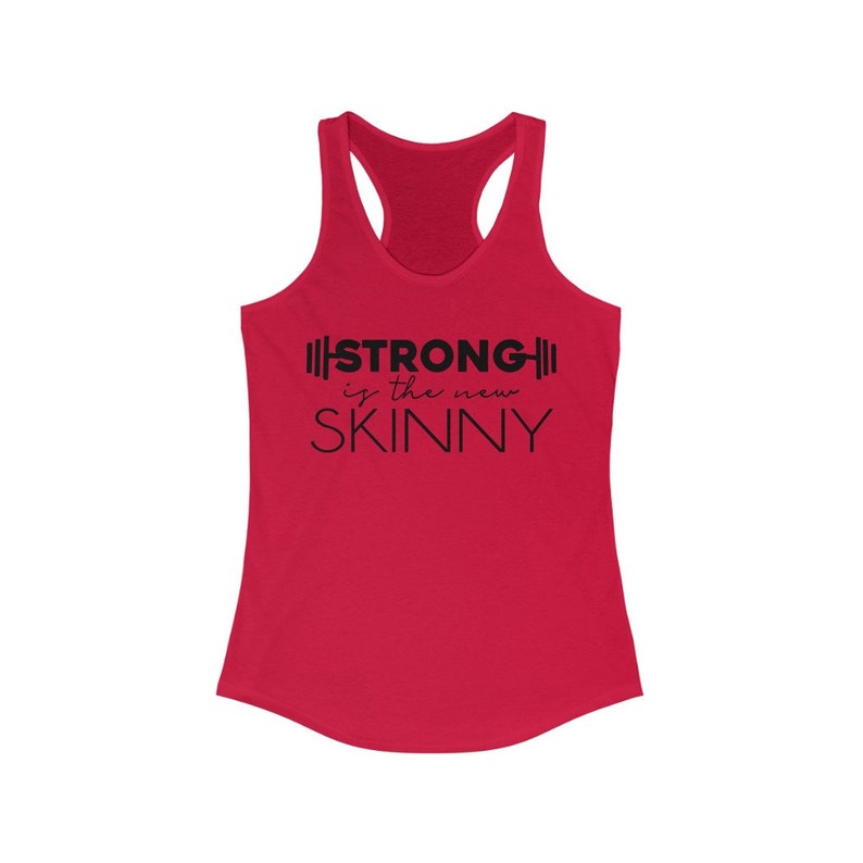 Strong is the New Skinny Tank Strength Workout Shirt Cute - Etsy