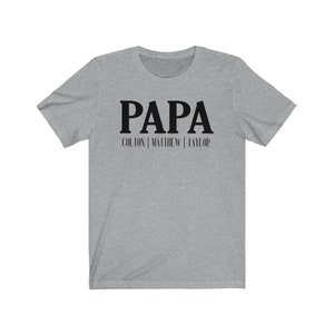 Papa Shirt With Kid's Names Custom Papa Shirt Gift for - Etsy