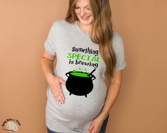 Something special is brewing, Maternity Halloween Shirt, funny Halloween Maternity shirt, expecting mother shirt