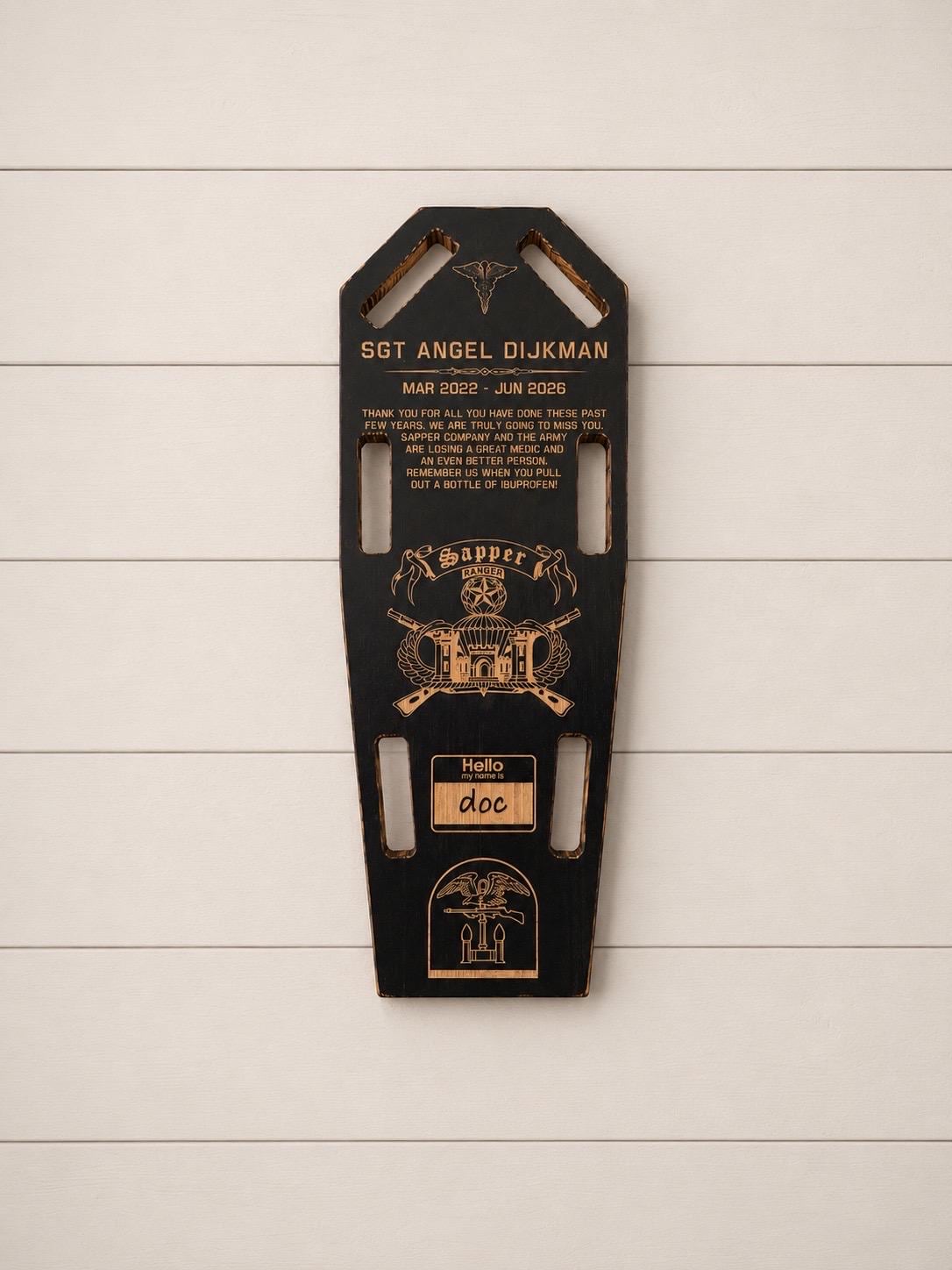 Medic / PA / Doctor Spineboard — Going Away Gift - Etsy Israel