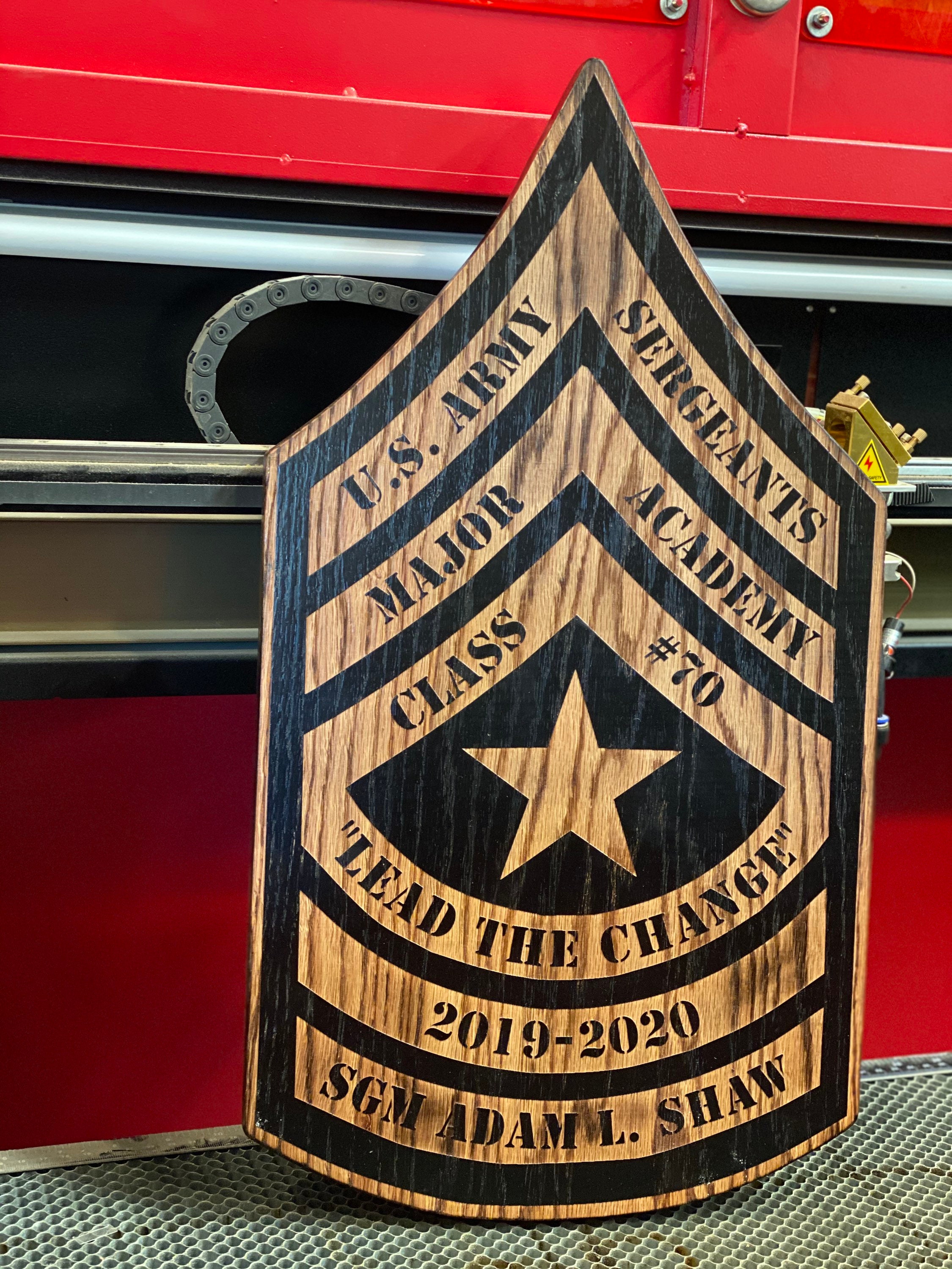 U s army sergeant major academy plaque etsy