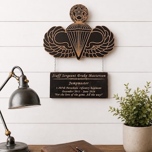 82nd Airborne Wings Plaque - Etsy