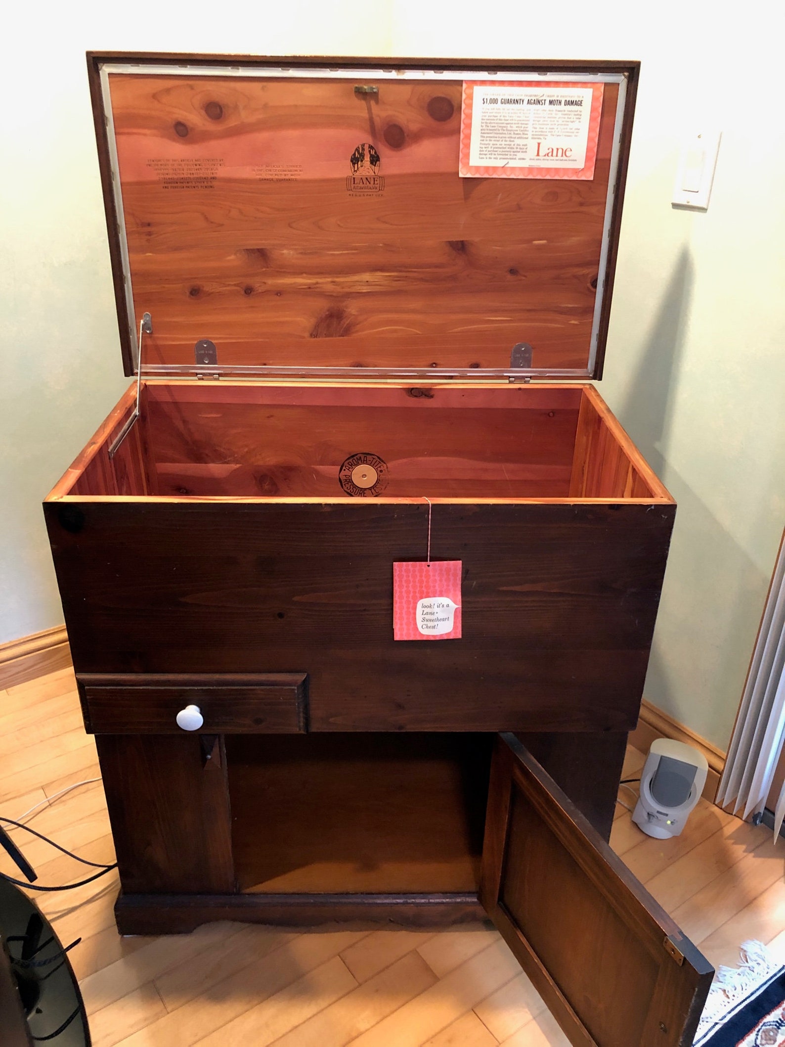 Vintage Rare Cedar Hope Chest 1960's Etsy