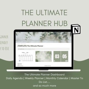 Notion Planner Dashboard | Tagesplaner | Wochen und Monatskalender | Meister To Do Liste | Planen & Terminieren | Notion Vorlage