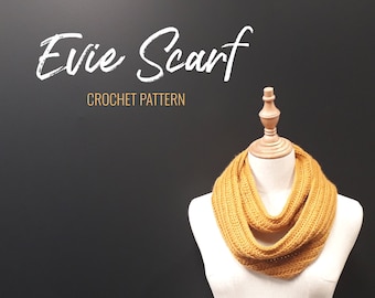 Evie Scarf Crochet Pattern, Crochet Scarf Pattern, PDF Download, Crochet Neck Warmer, Beginner Crochet, Infinity Scarf Pattern