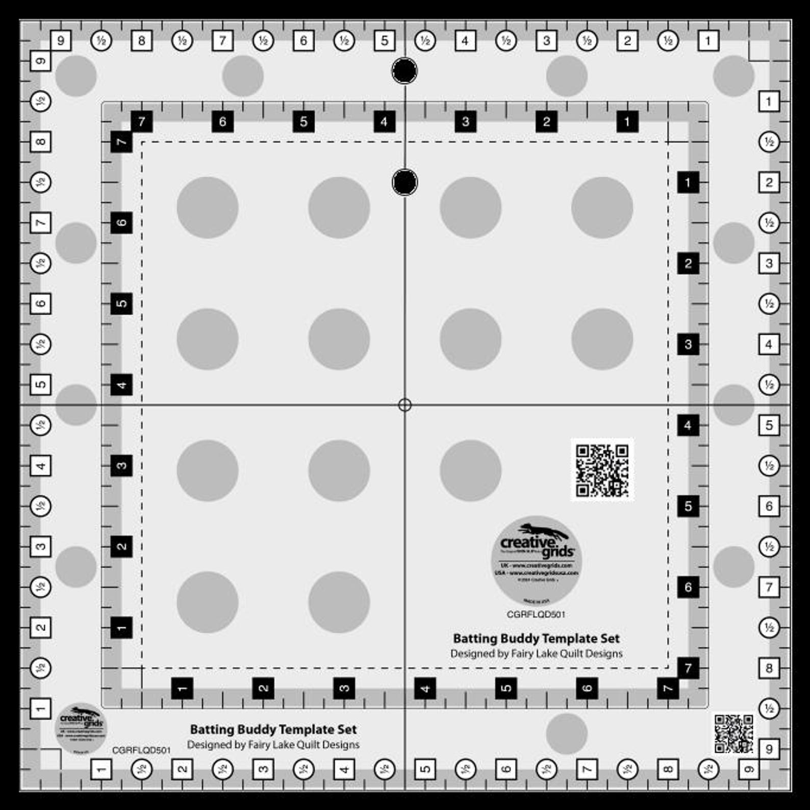 Batting Buddy 2pc Template Fun and Done Quilting Fairy Lake Quilt
