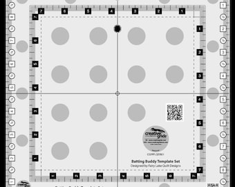 Batting Buddy 2pc Template - Fun and Done Quilting - Fairy Lake Quilt Designs - Quilt as Yo Go - Quilting Tool - 501