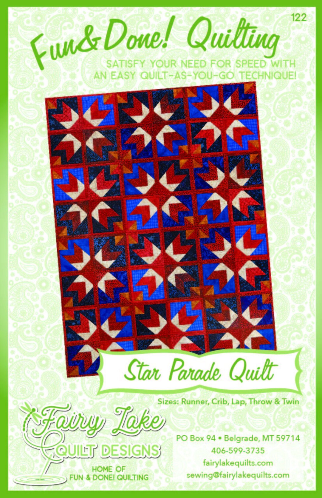 Star Parade Quilt Fun & Done Quilting Quilt Pattern Quilt as You Go