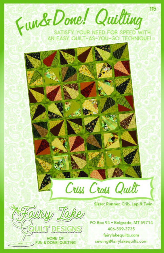 Criss Cross Quilt Fun & Done Quilting Quilt Pattern Etsy