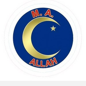 2&quot; MOORISH American Bumper/Window Sticker 2 Inch circle