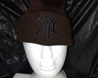 Brown NY Beanie