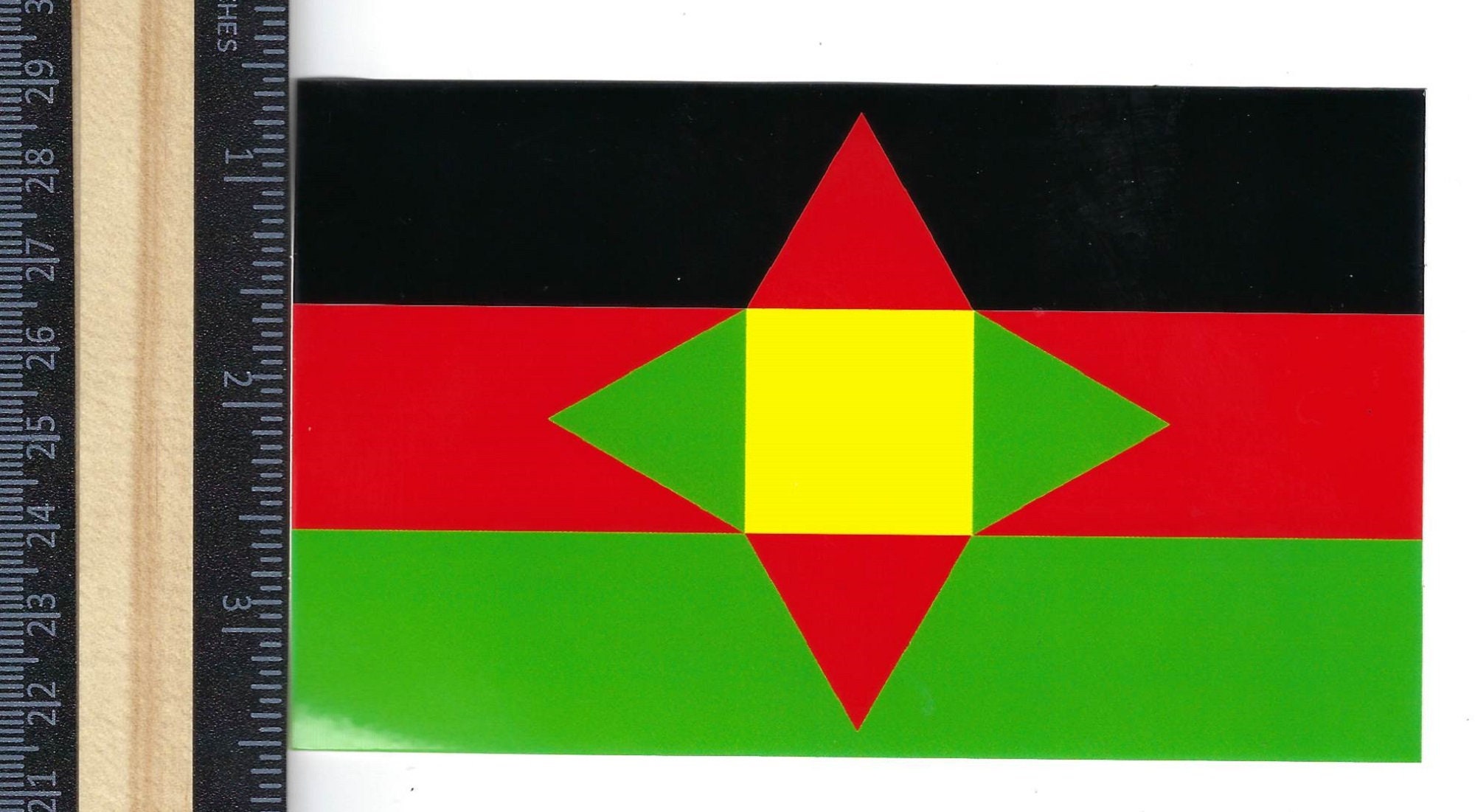 3 X 5 INCH  WASHITAW  FLAG Bumper/Window Sticker