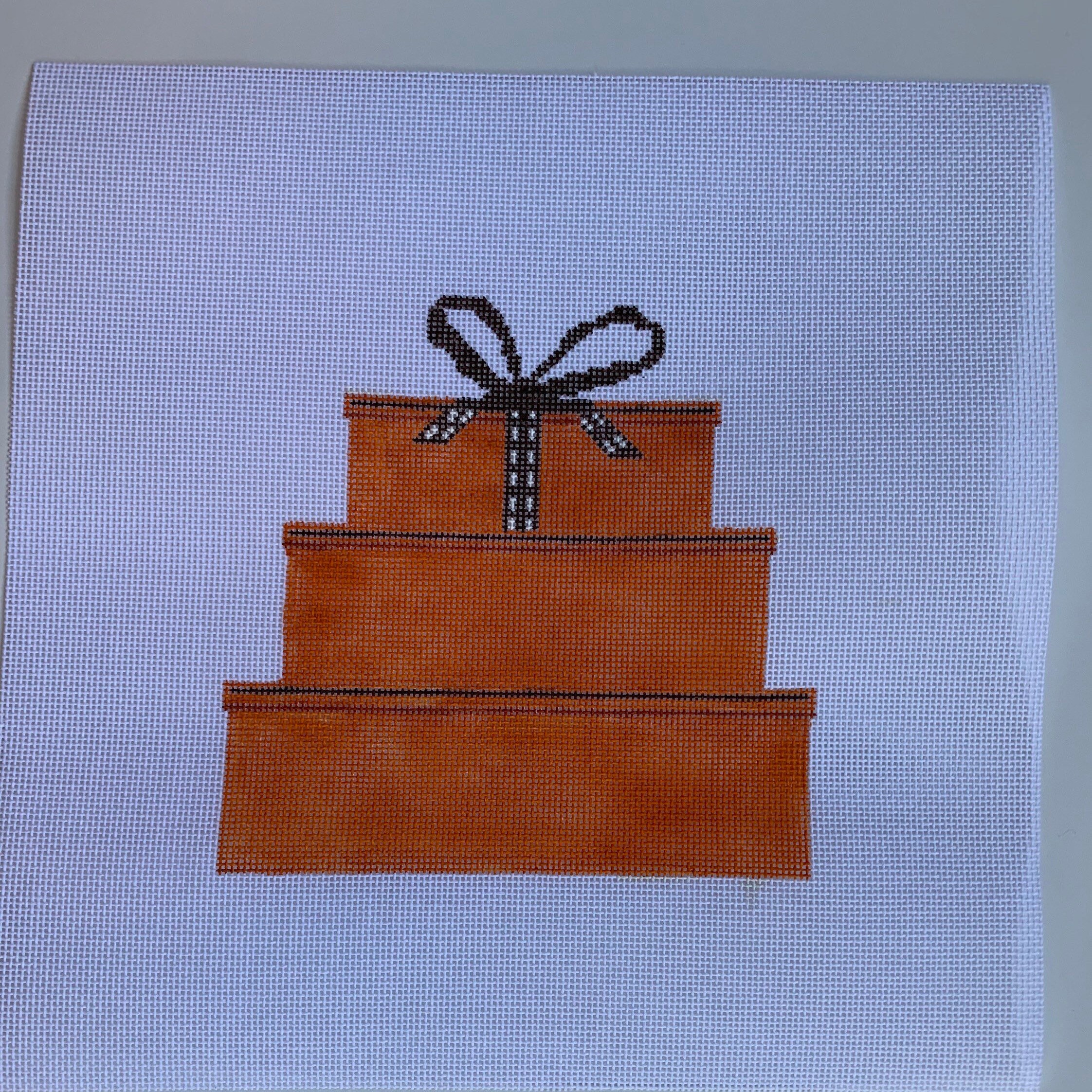 Needlepoint Canvas hermès Box of Gifts on 18 Mesh Etsy