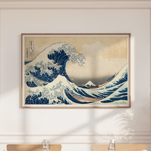 Japanese Print - Under the Wave off Kanagawa Print, Woodblock Art, Japanese Wall Art, Great Wave Print, Hokusai Prints