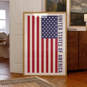 USA Flag, Flag of USA, trendy, US, United States of America Flag Poster, us army, military, Home Decor, minimalist, wall art, modern, gift