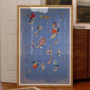 Póster Bleu de ciel (azul cielo) de Wassily Kandinsky, obra de arte, decoración abstracta para el hogar, impresión digital, minimalista, arte de pared, regalo
