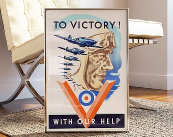 勝利へ！第二次世界大戦のイギリス空軍プロパガンダポスター