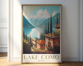 Lake Como Poster - Stunning Italian Landscape Artwork with Serene Waters and Lush Greenery | Wall Art | Print | Gift