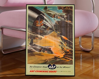 ¡El mejor equipo del mundo! Póster vintage de la Segunda Guerra Mundial, Segunda Guerra Mundial, Póster de propaganda, Arte mural, Fuerza aérea, Piloto de combate