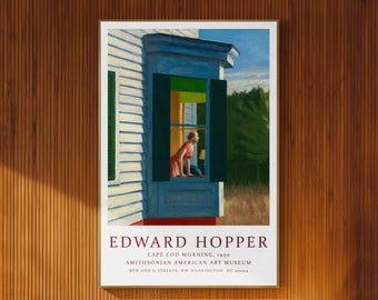 Edward Hopper, Exhibition Poster, Cape Cod Morning, Wall Art Decor, Realism