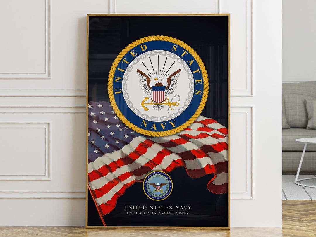 United States Navy Wall Art | U.S. Armed Forces Poster | American Flag ...