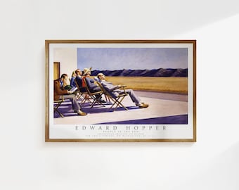 Edward Hopper People in the Sun Poster, Famous Isolation Art Print, American Realism Painting, Museum Wall Decor, gift