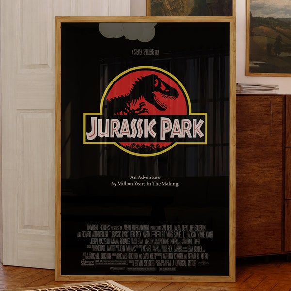 Affiche de film ultra qualité Jurassic Park 1993, art, art, film, minimaliste, art mural, cadeau