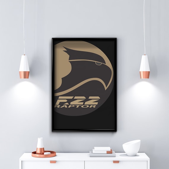 F 22 Raptor Official Logo Patch Poster