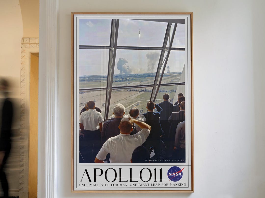 Apollo 11 Launch Poster, Kennedy Space Center Art Print, Vintage Space ...