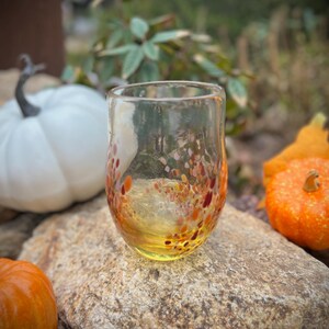 Vaso para beber soplado a mano "Cosecha de otoño"