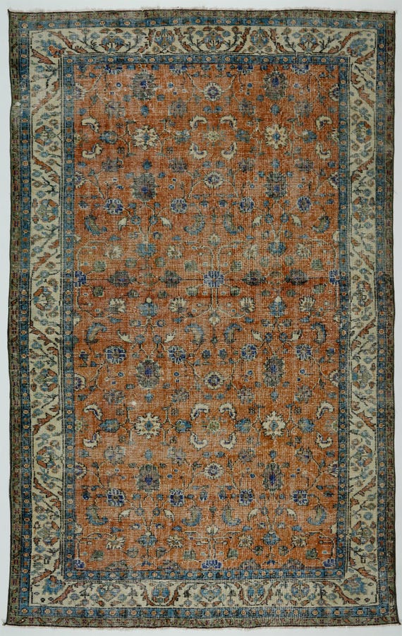 Handwoven Turkish Wool Kilim Rug 5x8: Vintage Bohemian Carpet - Etsy