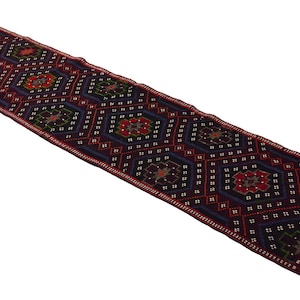 70-Year-Old Turkish Runner – Vintage Handmade Kilim, 2.4x10.7 ft Hallway Rug, Tribal Boho Wool Carpet, Uşak Runner Rug