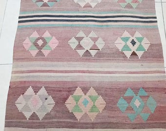 Vintage Turkish Oushak Rug 3x5 Wool Medallion Carpet Boho Anatolian Area Floor Covering Handwoven Authentic Decorative