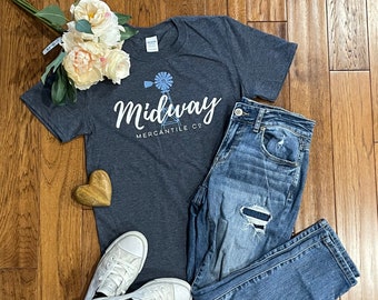 Large Midway Mercantile Co T-Shirt Front Logo