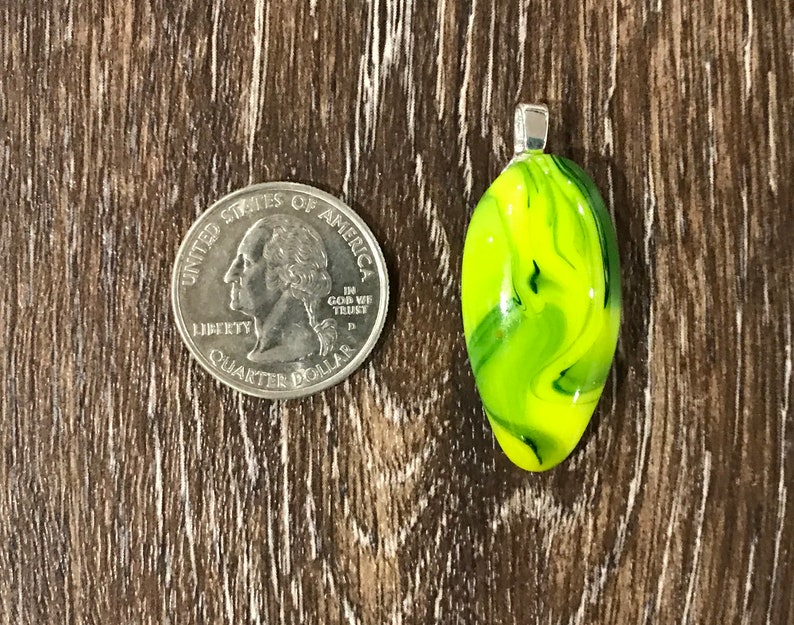 Dichroic Glass Art Jewelry Minimalist Pendant Glass Point Pendant Summer Jewelry Yellow /& Green Fused Glass Pendant Tribal Pendant