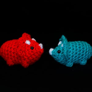 Tiny Triceratops Amigurumi
