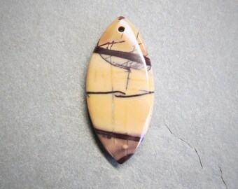 Purple Picasso Jasper, Cherry Red Creek Jasper, marquise pendant, 44 x 20 x 5 mm,  natural healing gemstone, 1 piece