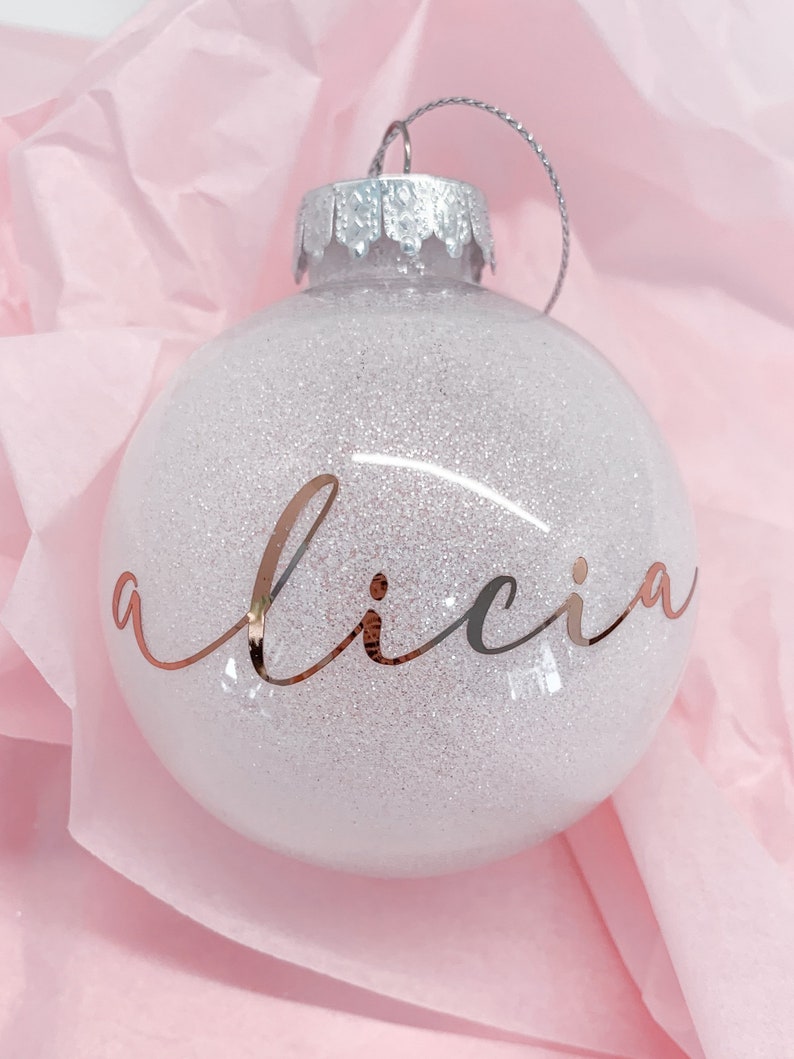Personalised Christmas Baubles/Custom Name Christmas Tree Etsy