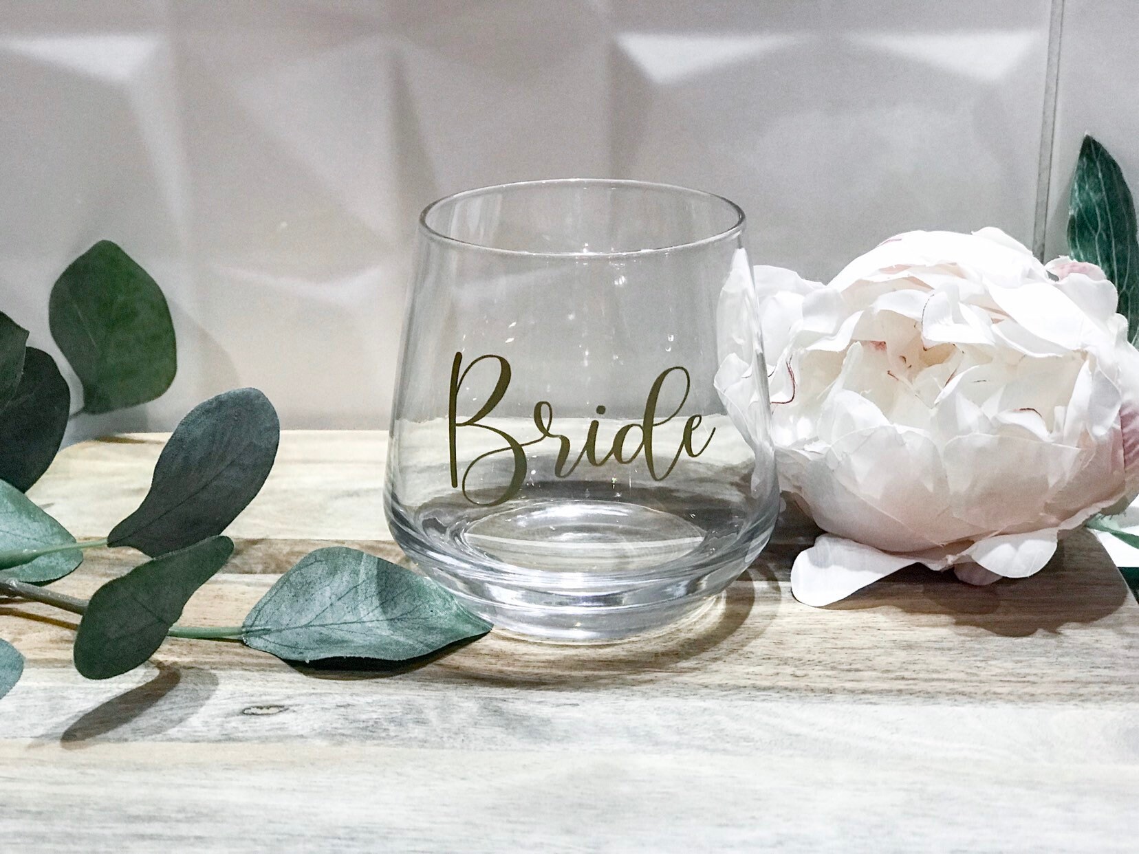 Glass Label Wine Glass Label Wedding Party Name Vinyl Etsy