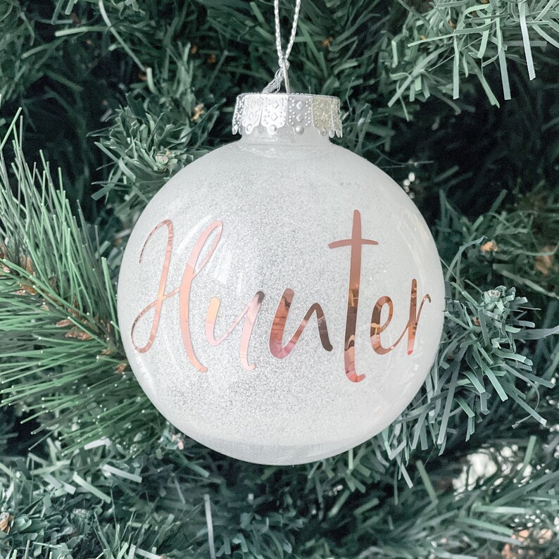 Personalised Christmas Baubles/custom Name Christmas Tree Etsy Australia