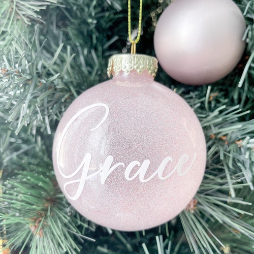Personalised Christmas Baubles/custom Name Christmas Tree Etsy Australia