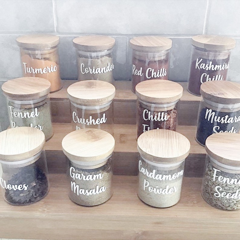 Spice Jar Labels Herb & Spice Vinyl Labels Labels for 75ml Etsy