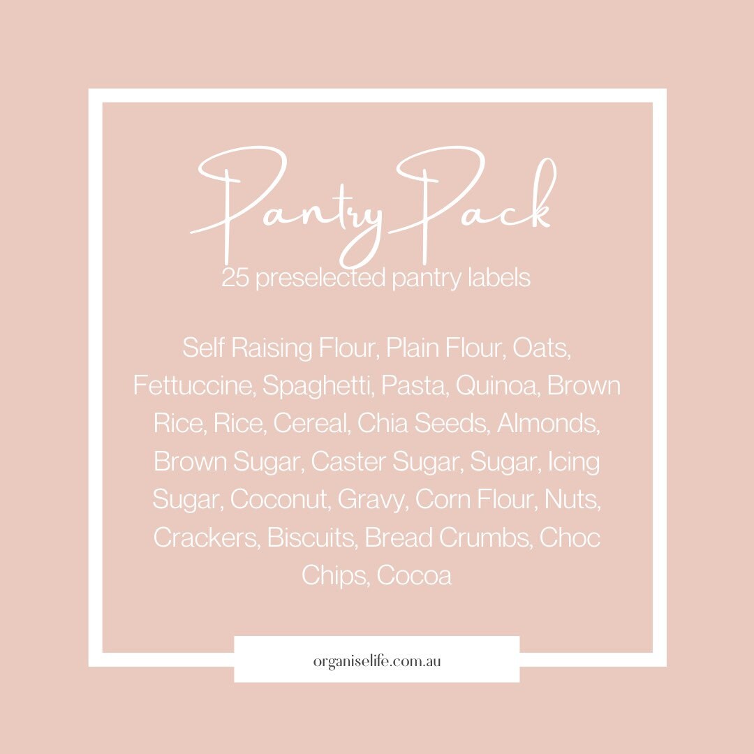 Pantry Label Pack 25 Pre Selected Labels Pantry - Etsy